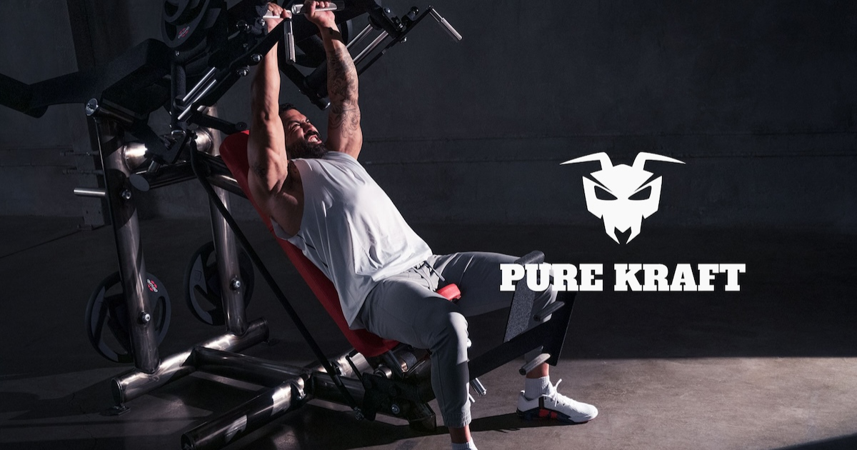 Athlete training on Gym80 Pure Kraft machine, designed for home and commercial gyms with precision biomechanics.