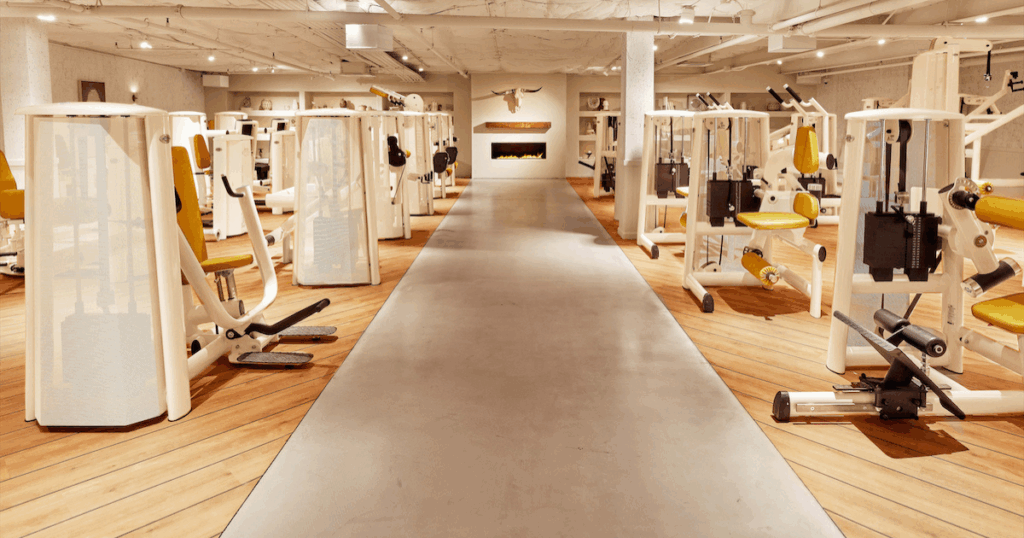 Boutique fitness studio with custom gym machines designed for a premium and tailored workout environment