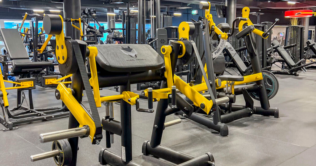 gym80 Pure Kraft plate-loaded strength machines designed for resistance curves, strength, and hypertrophy